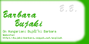 barbara bujaki business card